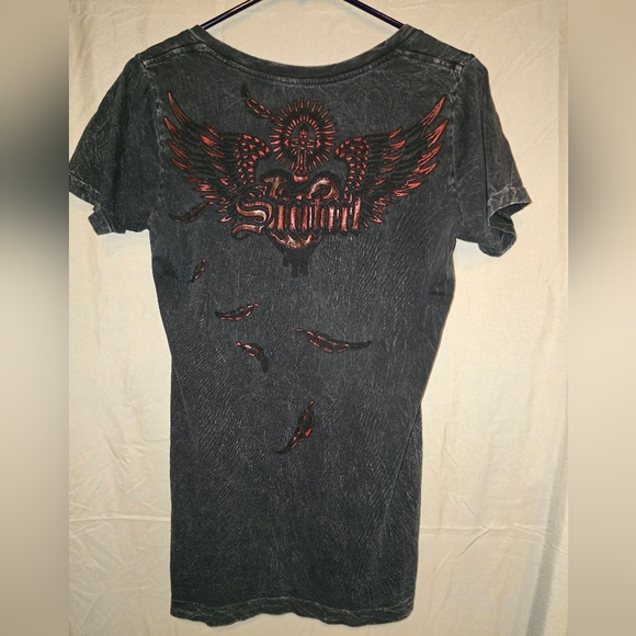 Sinful Affliction size MD tshirt black and red color - Picture 3 of 5
